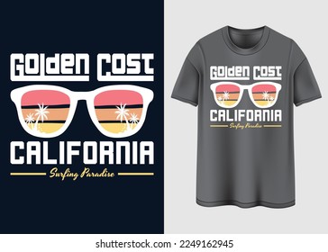 The Golden State California T-shirt design