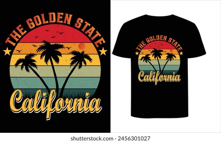 The Golden State California T-Shirt Design