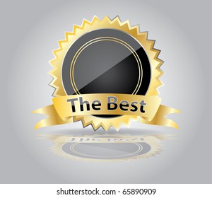 Golden sticker,vector