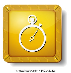 golden stopwatch icon
