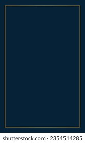 golden straight line, square border dark blue luxury background