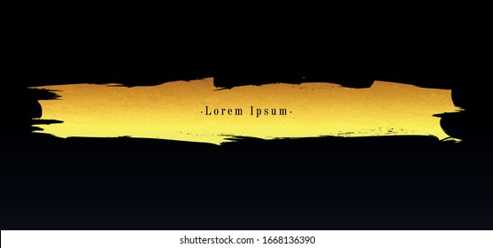Golden stripe, background. Vector illustration.