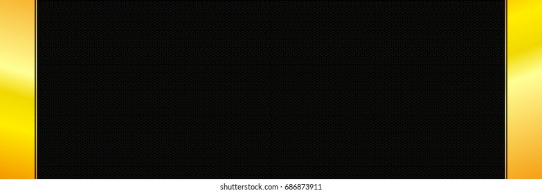 Golden Stripe with Black Background, Vector, Illustration