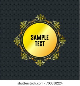 Golden Stripe with Black Background, Vector, Illustration, Eps File