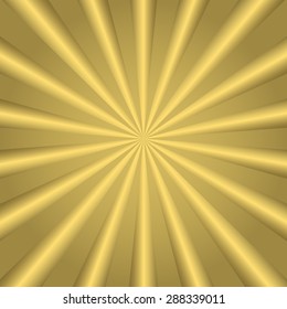 Golden striped background. Abstract golden sun rays pattern