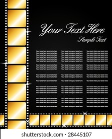 Golden strips vector background