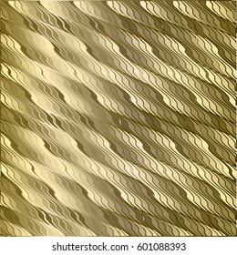 Golden structured background. Aged metal.  Greeting card. Vector Illustration