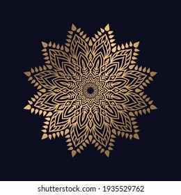Golden style mandala vector Unique theme Design Element
