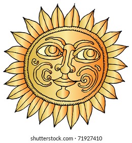 golden sun drawing