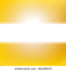 Golden sun light background. Abstract vector background with blurred lights and white space for text