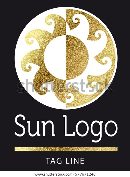 Golden Sun Logo Stock Vector (Royalty Free) 579671248