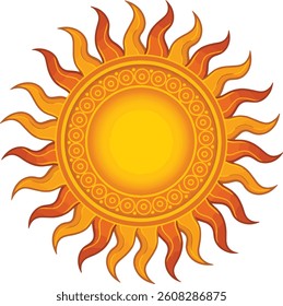 Golden Sun Vector for Sinhala and Tamil New Year – Traditional Sinhala Aluth Avurudu Design with Cultural Festival Elements PNG