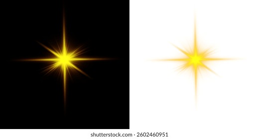  golden sunlight explosion effect with radiant flares, soft sparkles, and glowing bursts. Ideal for summer designs, nature scenes, abstract elegance, and bright vector visuals. Vector