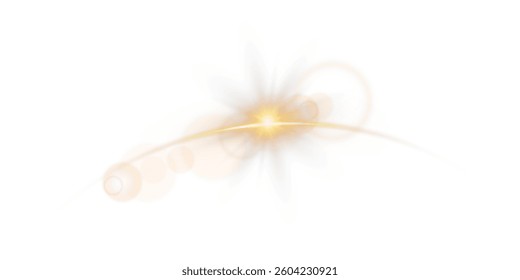 Golden Sunlight Rays Overlay PNG