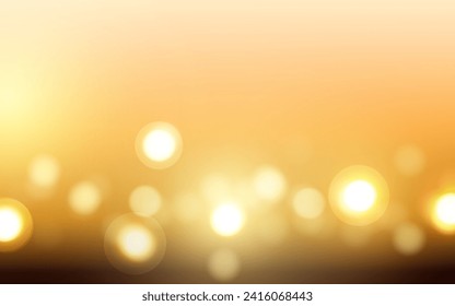 Golden Sunset Lights Glitter in Abstract Bokeh Glow Background, Vector eps 10 illustration bokeh particles, Backgrounds decoration