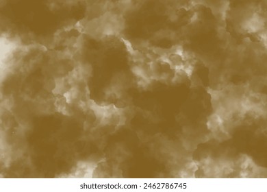 Golden sunset storm clouds sky, bright sun, orange, monochrome, cloudscape,  burning, bright sun, gold watercolor background. Brown clouds daytime wallpaper. Amazing colorful dramatic clouds, evening