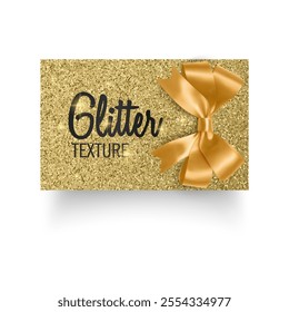 Golden surface gold glitter texture Gift Card template Vector format