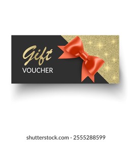 Golden surface gold glitter texture Gift Card template Vector format