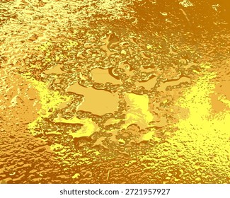 Superfície dourada. Superfície dourada irregular. Textura dourada. Fundo dourado. Ilustração vetorial