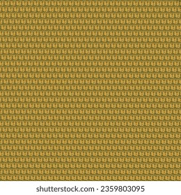 Goldener Pullover, gestrichelt, mit Stumpfen linear und horizontal angeordnet. Wolle Jersey Textur. Vernetzter Hintergrund. Abstrakte Vektorgrafik.