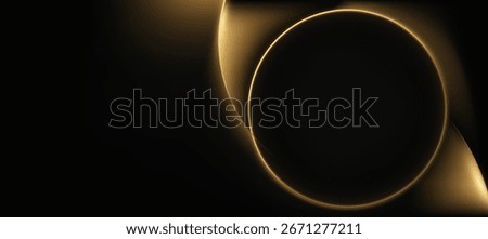 Golden Swirl Abstract Background With Elegant Black and Gold Design