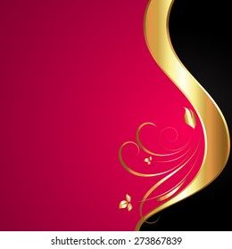 Golden Swirl Design Background