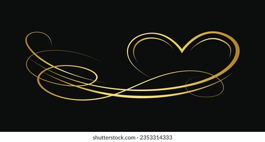 golden swirl elements editable background Free Vector