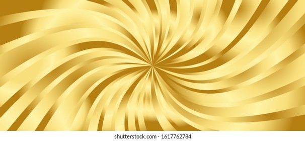 Golden Swirling radial vortex vector background