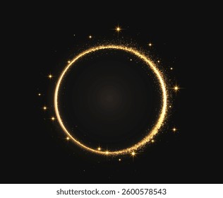 golden swirling sparkle effect with luxurious glowing trails, abstract waves, and shimmering motion. Perfect for holiday cards, invitations, banners, elegant designs, and festive backgrounds. Vector 