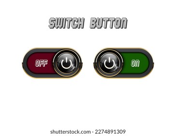 golden switch button, power off on button modern