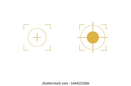 Golden target
.Different icon set of targets and destination. Target and aim, targeting and aiming. Vector illustration for web design.Precise concept.Successful in business.