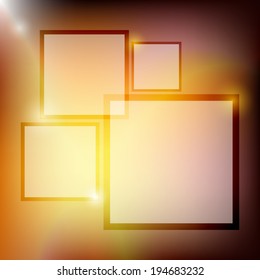 Golden template with squares free for text