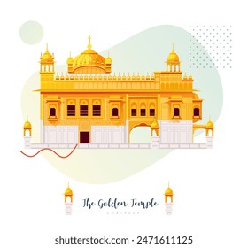 The Golden Temple - Amritsar - Stock Illustration as EPS 10 File