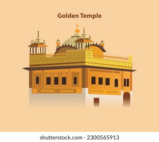 Golden Temple vector illustration Amritsar state India Punjabi svg