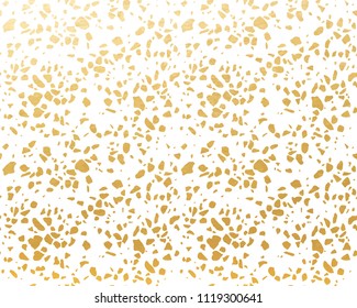 Golden Terrazzo Pattern. Endless Background.