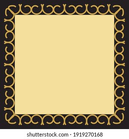A golden text box frame background image.