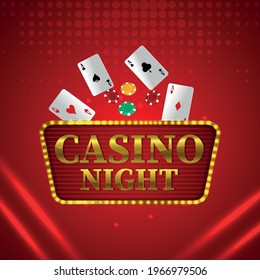Golden text effect of casino gambling game with playing card with poker casino chips