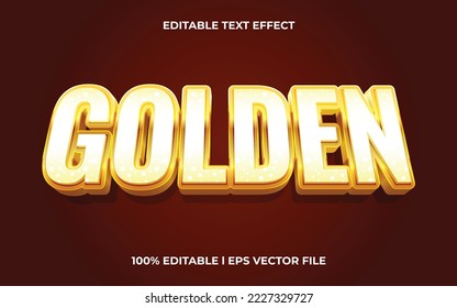 Golden text effect editable modern lettering typography font style, luxury 3d text for tittle and sticker