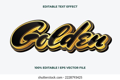 golden text effect editable modern lettering typography font style, luxury 3d text for tittle and sticker