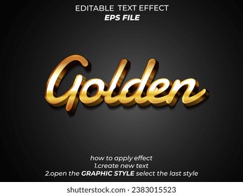 golden text effect, font editable, typography, 3d text. vector template