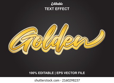 Golden Text Effect With Luxury Style For Brand.