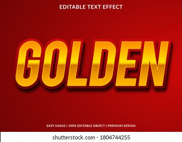 golden text effect template with abstract style and sans bold concept use for business logo or product brand