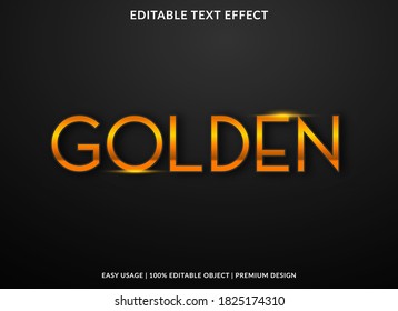 golden text effect template with minimalist and luxury style use for brand tagline or product logo