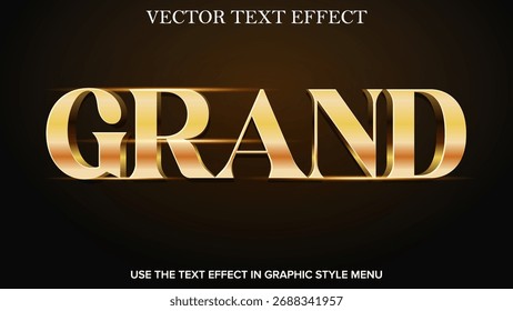 Vector de efecto de texto dorado editable