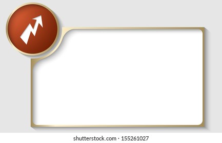 golden text frame with flash mark