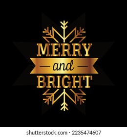 Golden text on black background. Vector illustration