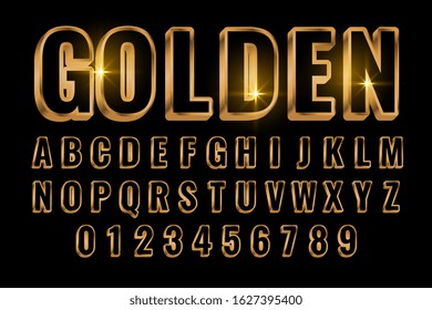 golden text style effect in 3d style