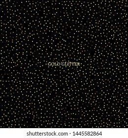 
Golden texture. Black abstract background with golden dust particles. Design element. Brochure template