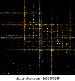 
Textura dorada. Fondo abstracto negro. Polvo vectorial de oro. Elemento de diseño.