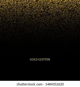 Golden texture. Golden dust on black abstract background